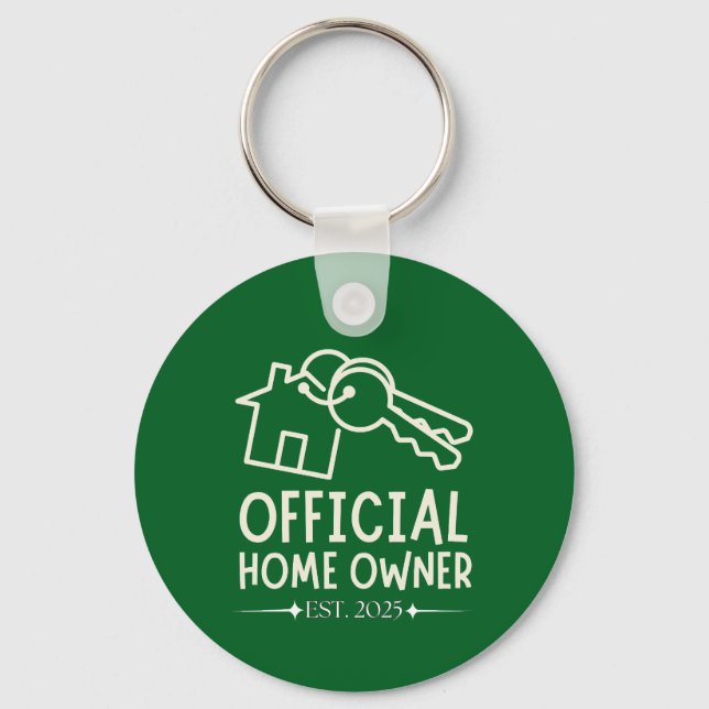 Official Homeowner Est. 2025 Proud First Timer Key Ring (Front)