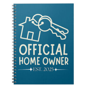 Official Homeowner Est. 2025 Proud First Timer Notebook