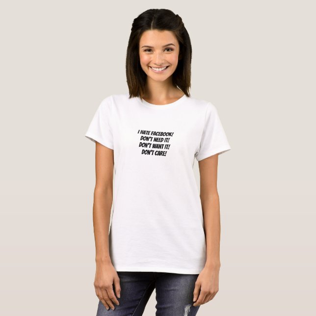 OFFICIAL "I HATE FACEBOOK" T-SHIRT TRENDING BEST (Front Full)