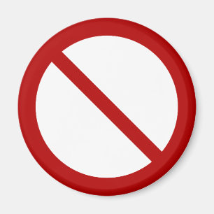 Official international no symbol ISO 3864-1 Magnet