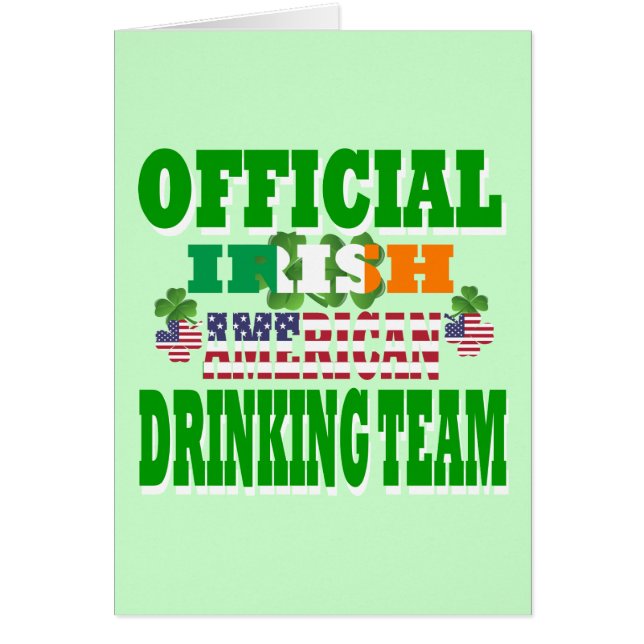Official Irish American drinking team (Front)