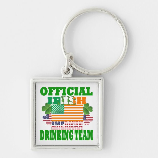 Official Irish American drinking team Key Ring (Front)