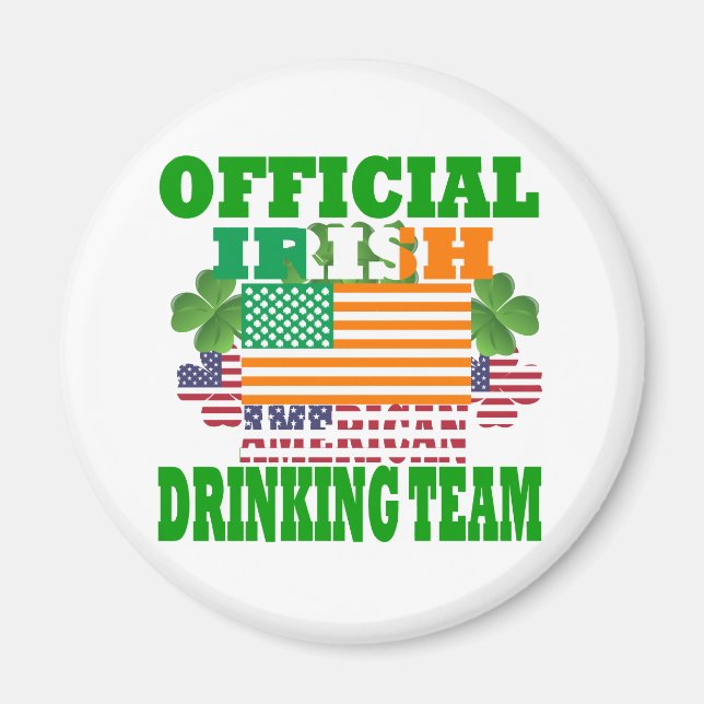 Official Irish American drinking team Magnet (Front)