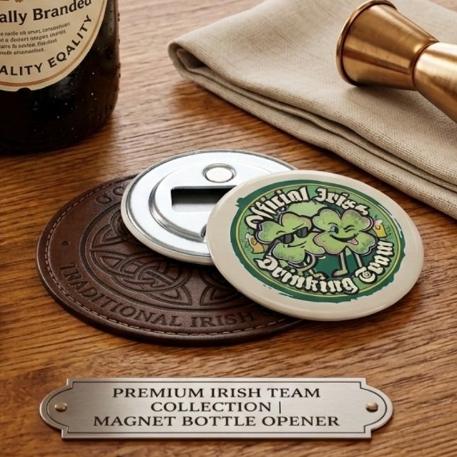 Official Irish Drinking Team Funny Retro 90s Bottle Opener (Creator Uploaded)