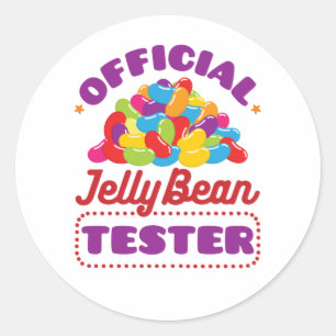 Official Jelly Bean Tester Easter Candy Classic Round Sticker