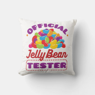 Official Jelly Bean Tester Easter Candy Cushion