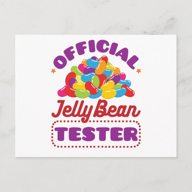 Official Jelly Bean Tester Easter Candy Postcard (Front)