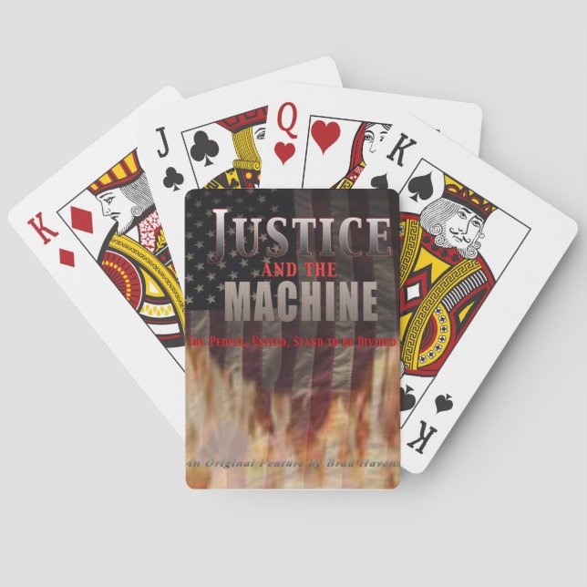 Official Justice and the Machine Poster on Playing Cards (Back)