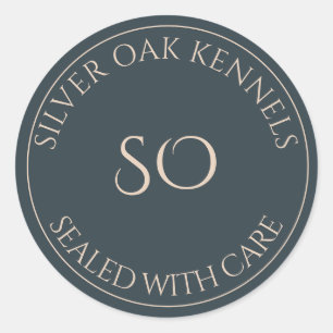 Official Kennels "Sealed with Care" Small Classic Round Sticker
