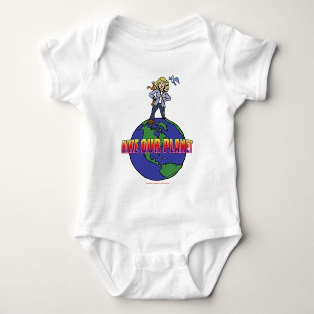 Official Kids Hike Our Planet Logo Gear Baby Bodysuit (Front)