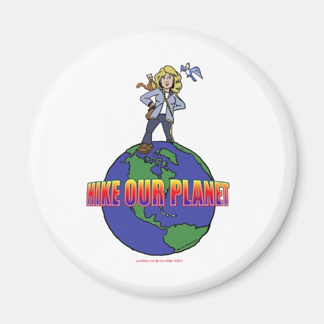 Official Kids Hike Our Planet Logo Gear Magnet (Front)