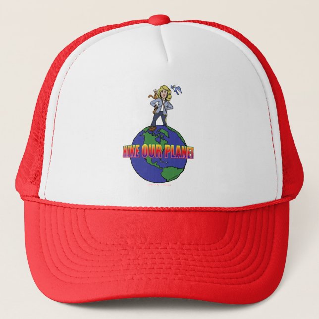 Official Kids Hike Our Planet Logo Gear Trucker Hat (Front)