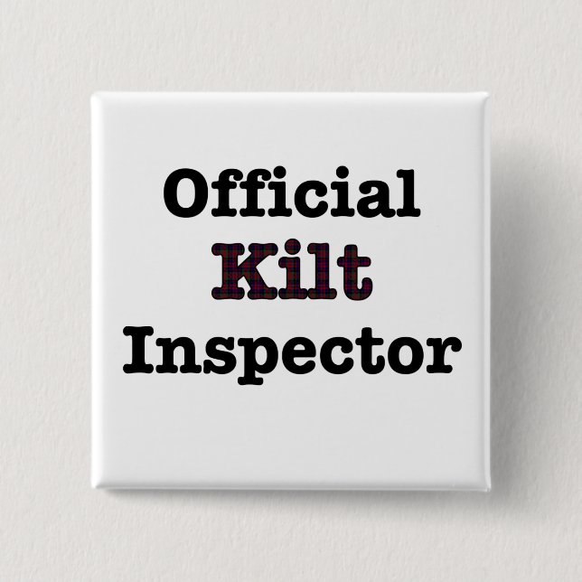 Official Kilt Inspector 15 Cm Square Badge (Front)