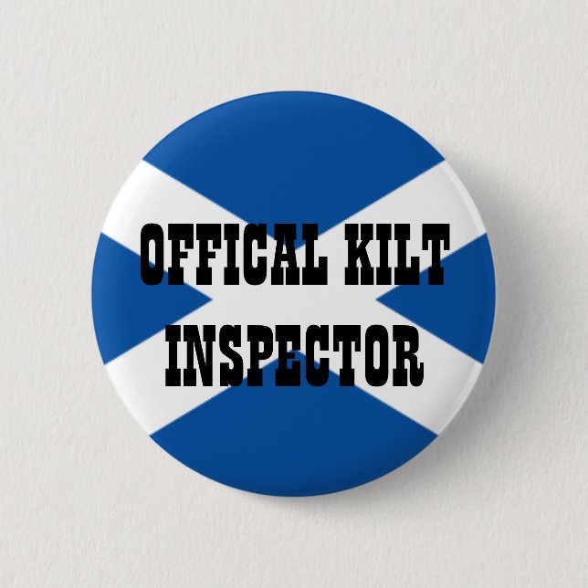 Official Kilt Inspector 6 Cm Round Badge (Front)