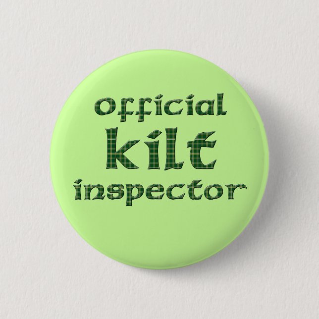 Official Kilt Inspector 6 Cm Round Badge (Front)