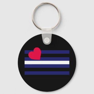 OFFICIAL LEATHER PRIDE FLAG KEY RING