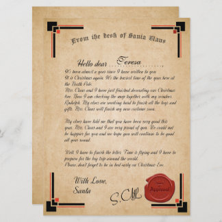 Official Letter From Santa Claus Holiday Card