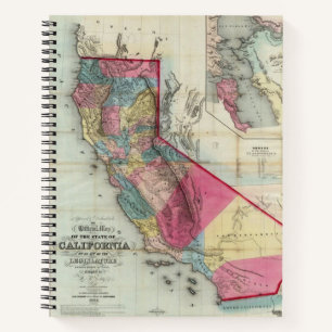 Official map of the State of California Notebook
