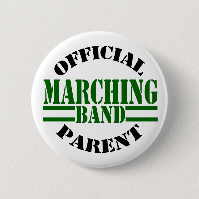 Official Marching Band Parent 6 Cm Round Badge (Front)