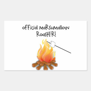 Official Marshmallow Roaster Rectangular Sticker