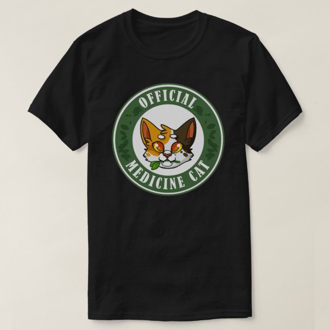Official Medicine Cat - Warriors Badge Sticker T-Shirt (Design Front)