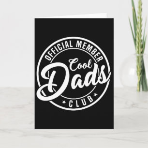 Official Member Cool Dads Club 2 Sided Funny Fathe Card