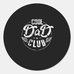 Official Member Cool Dads Club Father's Day Dad Classic Round Sticker