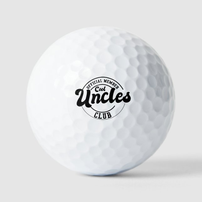 Official Member Cool Uncles Club Fathers Day Golf Balls (Front)