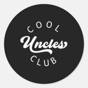 Official Member Cool Uncles Club Vintage Shirt Fat Classic Round Sticker