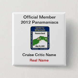 Official Member Panamaniacs 15 Cm Square Badge