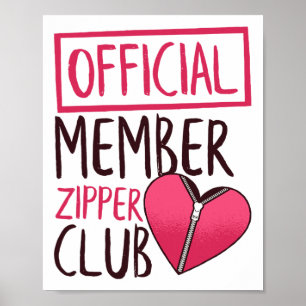 Official Member Zipper Club Chd Awareness Heart Di Poster
