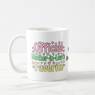 Official Mother-in-Law’s Favourite Pastel Art Coffee Mug