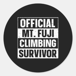 Official Mt. Fuji Climbing Survivor Classic Round Sticker