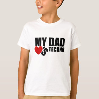 Official "My Dad Loves Techno" Kids T-Shirt