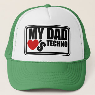 Official "My Dad Loves Techno" Trucker Hat