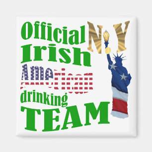 Official N.Y. Irish American drinking team Magnet