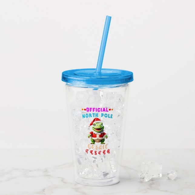 Official North Pole Cookie Tester Giant Christmas Acrylic Tumbler (Back Ice)