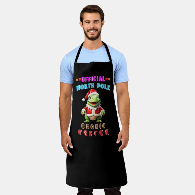 Official North Pole Cookie Tester Giant Christmas Apron (Worn)