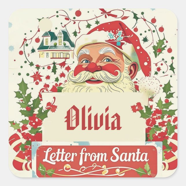 Official North Pole Mail Sticker | Santa Delivery (Front)