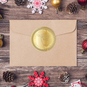 Official North Pole Santa Seal Faux Gold
