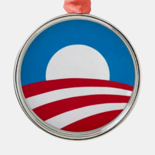 Official Obama campaign logo Metal Tree Decoration