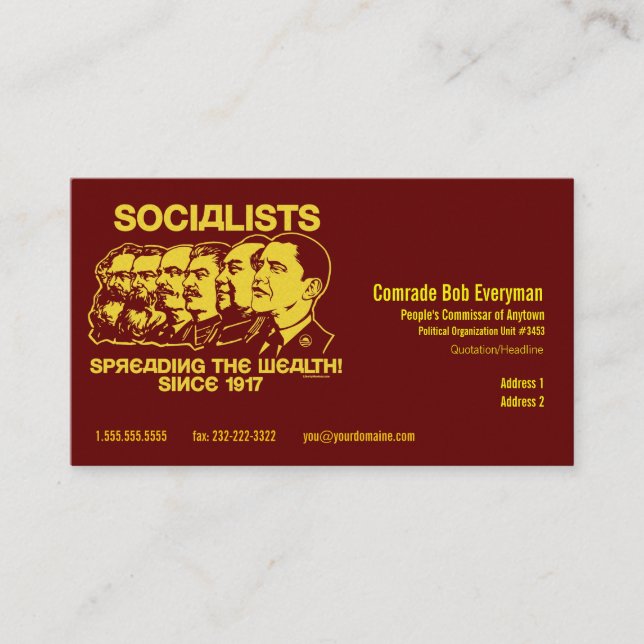 Official Obammunist Part Commissar Card (Front)