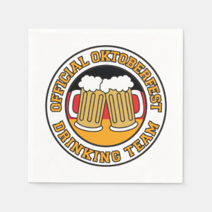 Official Oktoberfest Drinking Team With Flag Napkin
