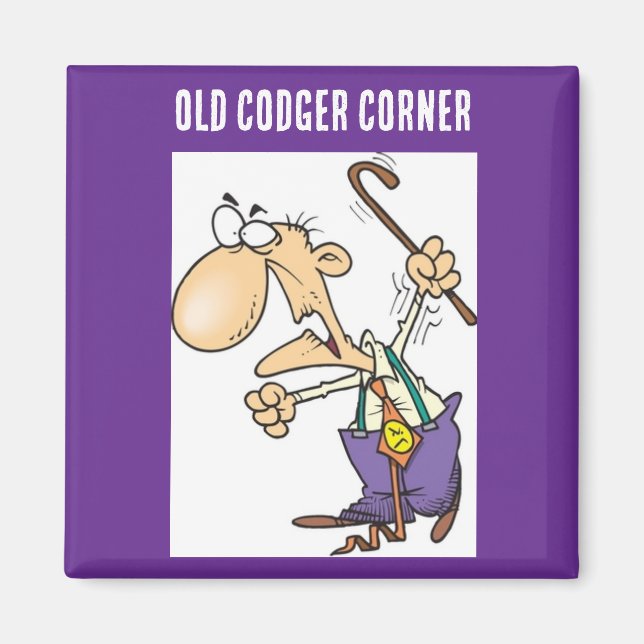 "Official Old Codger Corner" Magnet (Front)