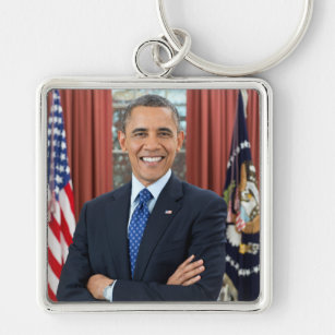Official Oval Office Portrait President Obama Key Ring