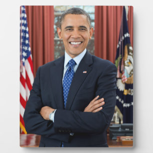 Official Oval Office Portrait President Obama Plaque