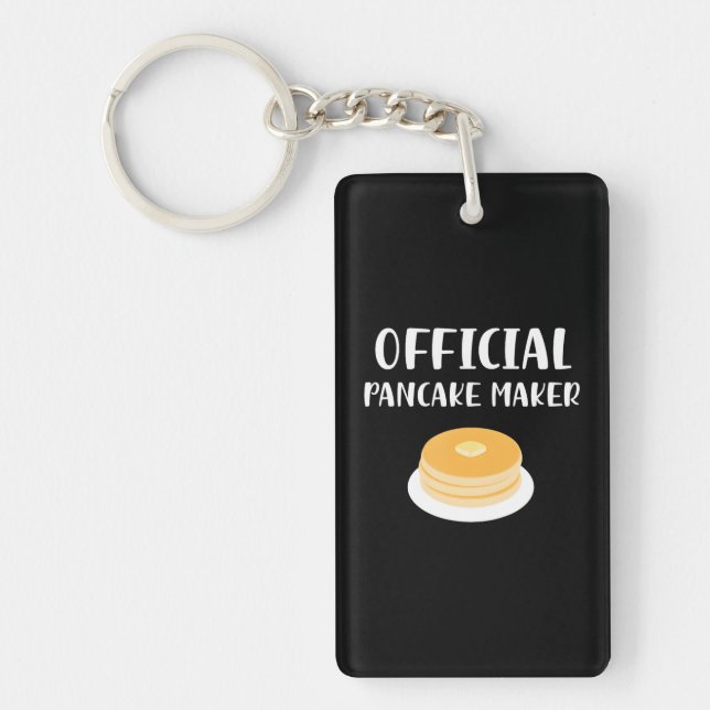 Official Pancake Maker Breakfast Food Mum Dad Key Ring (Front)