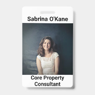 Official Photo with Name and Company ID Badge