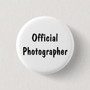 Official Photographer 3 Cm Round Badge