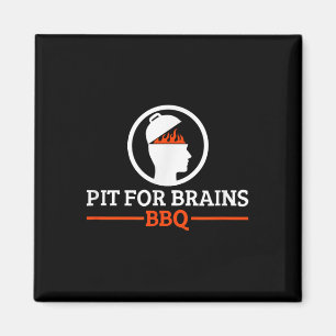 Official Pit For Brains Bbq -black Anvil Relaxed F Magnet
